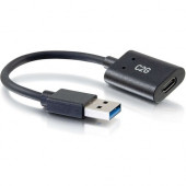 C2g USB C to USB Adapter - SuperSpeed USB Adapter - 5Gbps - F/M - 6" USB/USB-C Data Transfer Cable for Notebook, Desktop Computer - First End: 1 x Type C Female USB - Second End: 1 x Type A Male USB - 5 Gbit/s - Black 54428