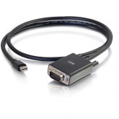 C2g 6ft Mini DisplayPort to VGA Adapter Cable Black - 6 ft Mini DisplayPort/VGA Video Cable for Video Device, PC, MAC, Projector - First End: 1 x Mini DisplayPort Male Digital Video - Second End: 1 x 15-pin HD-15 Male VGA - Supports up to 1920 x 1200 - Bl