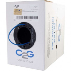 C2g Cat.5e UTP Network Cable - 500 ft Category 5e Network Cable for Network Device - Bare Wire - Bare Wire - 24 AWG - Blue - TAA Compliance 56000