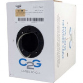 C2g Cat.5e UTP Network Cable - 500 ft Category 5e Network Cable for Network Device - Bare Wire - Bare Wire - 24 AWG - Gray - TAA Compliance 56001