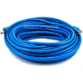 Monoprice 75FT 24AWG Cat6A 500MHz STP Ethernet Bare Copper Network Cable - Blue - 75 ft Category 6a Network Cable for Network Device - First End: 1 x RJ-45 Network - Male - Second End: 1 x RJ-45 Network - Male - Shielding - Blue 5906