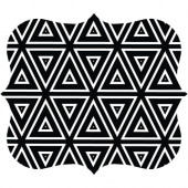 Fellowes Designer Mouse Pad - Geometric Triangles - Geometric Triangles - 8" x 9" x 0.2" Dimension - Multicolor - Skid Proof - TAA Compliance 5919201