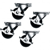 Middle Atlantic Products Set of 4 Non-Locking Commercial Grade Casters - Rubber 5W