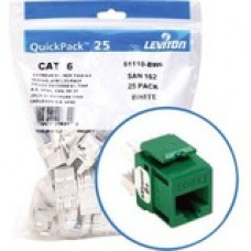 Leviton eXtreme 6+ Component-Rated Keystone Jack - RJ-45, 110 61110-BV6