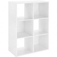 Whitmor Storage Rack - 35.5" Height x 23.9" Width x 11.8" Depth - Sturdy - White 6422-8857-WHT