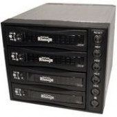 CRU RhinoJR 400 Removable Hard Drive Enclosure - 4 x - Front Accessible - Internal - Black 6680-5000-0500