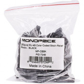 Monoprice RJ45 Strain Relief Boots, 50 PCS/Pack, Black 7249