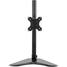 Fellowes Freestanding Single Monitor Arm - Up to 32" Screen Support - 17 lb Load Capacity - 19.5" Height - Freestanding - Black 8049601