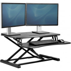 Fellowes Corsivo Sit-Stand Workstation - 4.5" Height x 31.5" Width x 24.1" Depth - Black 8091001