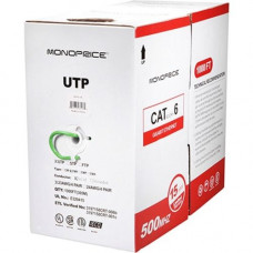 Monoprice Cat. 6 UTP Network Cable - 1000 ft Category 6 Network Cable for Network Device - Bare Wire - Bare Wire - Green 8105