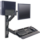 Innovative 8326 Wall Mount Track for CPU, Keyboard, Flat Panel Display - Black - TAA Compliance 8326-19-104