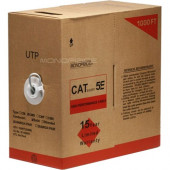 Monoprice Cat. 5e UTP Network Cable - 1000 ft Category 5e Network Cable for Network Device - Bare Wire - Bare Wire - Gray 877