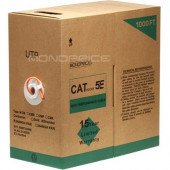 Monoprice Cat. 5e UTP Network Cable - 1000 ft Category 5e Network Cable for Network Device - Bare Wire - Bare Wire - Orange 891