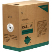 Monoprice Cat. 5e UTP Network Cable - 1000 ft Category 5e Network Cable for Network Device - Bare Wire - Bare Wire - White 892