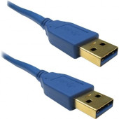 Weltron 1m SuperSpeed A Male to A Male 3.0 USB Cable - 3.28 ft USB Data Transfer Cable for Printer, Hard Drive, Modem, Camera - First End: 1 x Type A Male USB - Second End: 1 x Type A Male USB - Shielding - Blue 90-USBAA-3.0-1M