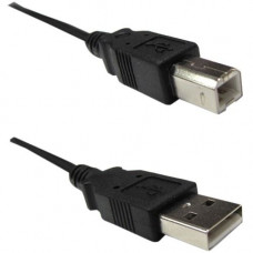 Weltron USB 2.0 Cable A Male to B Male - 3 ft USB Data Transfer Cable for Printer, Keyboard/Mouse - First End: 1 x Type A Male USB - Second End: 1 x Type B Male USB - Shielding - Black 90-USBAB-2.0-3