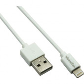 VisionTek Lightning to USB White 2 Meter MFI Cable - 6.56 ft Lightning/USB Data Transfer Cable for iPhone, iPad, iPod - First End: 1 x Lightning Male Proprietary Connector - Second End: 1 x Type A Male USB - MFI - White 900863