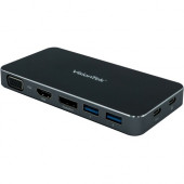 VisionTek VT200 USB C Portable Dock - for Notebook/Desktop PC - 100 W - USB Type C - 5 x USB Ports - 2 x USB 3.0 - HDMI - VGA - DisplayPort - Wired 901226