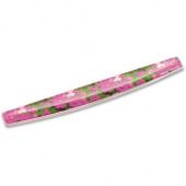 Fellowes Photo Gel Keyboard Wrist Rest with Microban&reg; - Pink Flowers - 0.8" x 18.6" x 2.3" Dimension - Multicolor - Rubber Back, Polyurethane Cover, Gel - Stain Resistant, Skid Proof - TAA Compliance 9179101