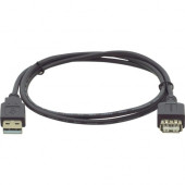 Kramer USB 2.0 Type A to Type A Extension Cable - 3&#39;&#39; - 3 ft USB Data Transfer Cable for Printer, Scanner, Camera, Keyboard, Mouse - First End: 1 x Type A Male USB - Second End: 1 x Type A Female USB - 60 MB/s - Extension Cable 96-02121003