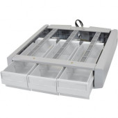 Ergotron SV43/44 Supplemental Triple Drawer - 4 Compartment(s) - 3 Drawer(s) - 2.5" Height x 3.8" Width x 10.5" Depth - Gray, White - 3 97-849