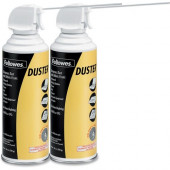 Fellowes Pressurized Duster - 10 fl oz - Moisture-free, Oil-free, Residue-free, CFC-free, Ozone-safe - 2 / Pack - White - TAA Compliance 9963201