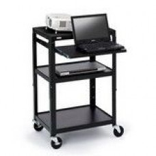 Bretford A2642-E5 Adjustable Multipurpose Cart - Steel - Black - TAA Compliance A2642