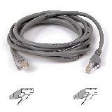 Belkin CAT5e Patch Cable - RJ-45 Male - RJ-45 Male - 7ft - Gray A3L791B07
