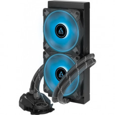 ARCTIC Liquid Freezer II 240 RGB Cooling Fan/Radiator/Pump - 4.72" Maximum Fan Diameter - 365 gal/min Maximum Airflow - 1800 rpm - 35.8 dB(A) Noise - Liquid Cooler Cooler - Fluid Dynamic Bearing - 4-pin Connector, 4-Pin 12 V-G-R-B - Socket LGA-1200, 