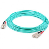 AddOn 21m SC (Male) to SC (Male) Straight Aqua OM4 Duplex Plenum Fiber Patch Cable - 68.90 ft Fiber Optic Network Cable for Network Device - First End: 2 x SC Male Network - Second End: 2 x SC Male Network - Patch Cable - Plenum - 50/125 &micro;m - Aq