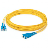 AddOn 13m SC (Male) to SC (Male) Straight Yellow OS2 Duplex Plenum Fiber Patch Cable - 42.70 ft Fiber Optic Network Cable for Transceiver, Network Device - First End: 2 x SC Male Network - Second End: 2 x SC Male Network - Patch Cable - Plenum - 9/125 &am