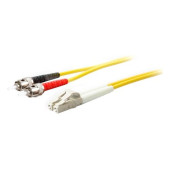 AddOn 5m LC (Male) to ST (Male) Yellow OS1 Duplex Fiber OFNR (Riser-Rated) Patch Cable - 100% compatible and guaranteed to work - TAA Compliance ADD-ST-LC-5M9SMF