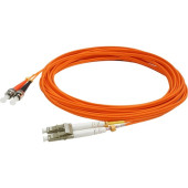 AddOn 1m LC (Male) to ST (Male) Orange OM1 Duplex Fiber TAA Compliant OFNR (Riser-Rated) Patch Cable - 100% compatible and guaranteed to work ADD-ST-LC-1M6MMF-TAA