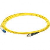 AddOn Fiber Optic Simplex Patch Network Cable - 124.70 ft Fiber Optic Network Cable for Network Device - First End: 1 x LC Male Network - Second End: 1 x ST Male Network - Patch Cable - OFNR - 9/125 &micro;m - Yellow - 1 Pack ADD-ST-LC-38MS9SMF