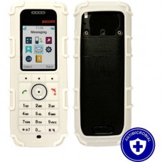 zCover Dock-in-Case Handset Case - For Ascom, Avaya, Mitel Handset - White - Bacterial Resistant - Silicone - 1 AS63PBAW