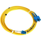 Axiom LC/SC Singlemode Duplex OS2 9/125 Fiber Optic Cable 15m - TAA Compliant - Fiber Optic for Network Device - 49.21 ft - 2 x LC Male - 2 x SC Male Network - 9/125 &micro;m - Yellow AXG94695