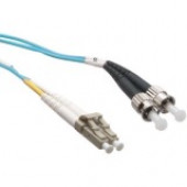 Axiom Fiber Optic Duplex Network Cable - 32.81 ft Fiber Optic Network Cable for Network Device - First End: 2 x LC Male Network - Second End: 2 x ST Male Network - 50/125 &micro;m - Aqua - TAA Compliant - TAA Compliance AXG95925