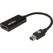 Accell UltraAV Mini DisplayPort 1.1 to HDMI Active Adapter - HDMI/Mini DisplayPort A/V Cable for Audio/Video Device, TV, Monitor, Projector - First End: 1 x Mini DisplayPort Male Digital Audio/Video - Second End: 1 x HDMI Female Digital Audio/Video - Blac