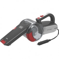 Black & Decker Automotive Pivot Hand Vacuum - 12.50 W Air Watts - Hose, Brush, Crevice Tool, Filter - 16 ft Cable Length - Battery - 12 V DC - Gray, Red BDH1200PVAV