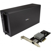 Startech.Com Thunderbolt 3 to 10GbE NIC - Thunderbolt 3 Expansion Chassis - Chassis + Card - Add 10GbE connectivity to your Thunderbolt 3 desktop or laptop computer - Flexible solution with a removable PCIe network card - Intel x550 / Thunderbolt 3 to eth