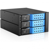 iStarUSA BPN-DE230HD Drive Enclosure for 5.25" 12Gb/s SAS, Serial ATA/600 - Serial ATA/600 Host Interface Internal - Black, Blue - Yes - 3 x HDD Supported - 3 x 3.5" Bay - Aluminum BPN-DE230HD-BLUE