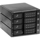 iStarUSA BPN-DE340P Drive Enclosure for 5.25" 12Gb/s SAS, SATA/600 Internal - Black - Yes - 4 x HDD Supported - 4 x 3.5" Bay - Aluminum BPN-DE340P-BLACK