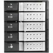 iStarUSA BPN-DE350SS Drive Enclosure Internal - Black, Silver - 5 x Total Bay - 5 x 3.5" Bay - Serial ATA - Cooling Fan BPN-DE350SS-SIL