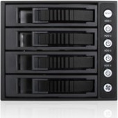 iStarUSA BPU-340HD Drive Enclosure for 5.25" 12Gb/s SAS, Serial ATA/600 - Serial ATA/600 Host Interface Internal - Black - Yes - 4 x HDD Supported - 4 x SSD Supported - 4 x 2.5"/3.5" Bay - Aluminum BPU-340HD-BLACK