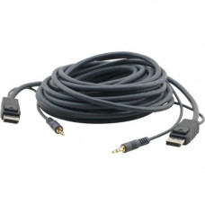 Kramer Flexible DisplayPort Cable & 3.5mm Stereo Audio - 20 ft DisplayPort/Mini-phone A/V Cable for Audio/Video Device - First End: 1 x DisplayPort, First End: 1 x Mini-phone - Second End: 1 x DisplayPort Male Digital Audio/Video, Second End: 1 x Mini