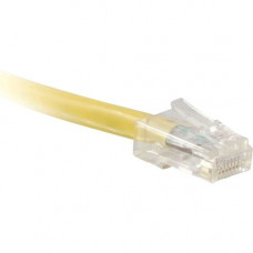 ENET Cat5e Yellow 25 Foot Non-Booted (No Boot) (UTP) High-Quality Network Patch Cable RJ45 to RJ45 - 25Ft - Lifetime Warranty C5E-YL-NB-25-ENC