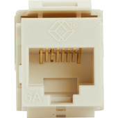 Black Box GigaTrue 2 CAT6A Keystone Jack - Unshielded, RJ45, Office White - 1 x RJ-45 Female - Office White - TAA Compliant C6AJA70-OW-R2