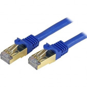 Startech.Com 25 ft Cat6a Patch Cable - Shielded (STP) - Blue - 10Gb Snagless Cat 6a Ethernet Patch Cable - 25 ft Category 6a Network Cable for Network Device - First End: 1 x RJ-45 Male Network - Second End: 1 x RJ-45 Male Network - 1.25 GB/s - Patch Cabl