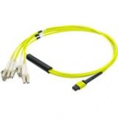 AddOn 3m Arista Networks CAB-M12P4LC-S3 Compatible MPO (Female) to 8xLC (Male) 8-strand Yellow OS1 Fiber Fanout Cable - 100% compatible and guaranteed to work - TAA Compliance CAB-M12P4LC-S3-AO