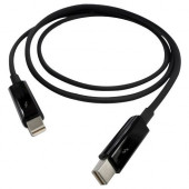 QNAP 1.0m Thunderbolt 2 cable - 3.28 ft Thunderbolt 2 AV/Data Transfer Cable - First End: 1 x Thunderbolt 2 - Second End: 1 x Thunderbolt 2 - 1 Pack CAB-TBT10M